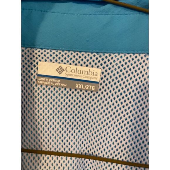 Columbia Mens Blue Full Buttons Up Collared Long Sleeve Fishing Shirt Size XXL - Picture 14 of 16